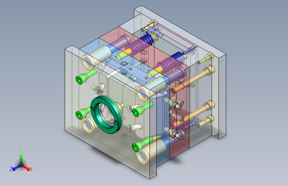 方罩壳注塑模具设计含三维UG模型===========三成原版