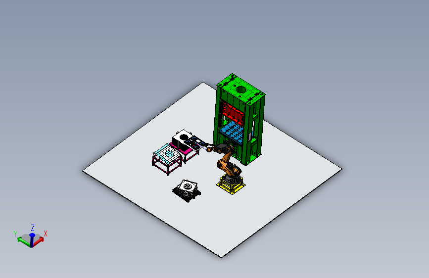 机器人压机上下料三维SW模型576812===150