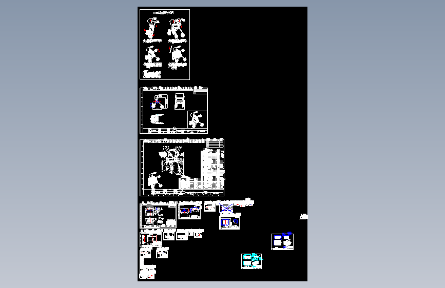 可折叠四轮助行购物车CAD设计套图450723==150