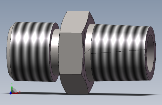1CT-14-04公制外螺纹24°轻系列-英锥管外螺纹60°