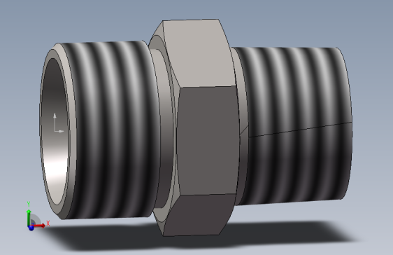 1CT-30-12SP公制外螺纹24°轻系列-英锥管外螺纹60°