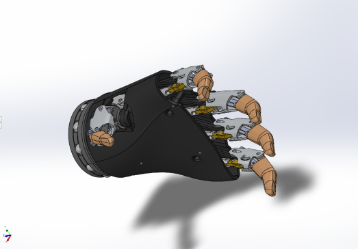 Bebionic Hand多关节假肢手掌结构3D数模图纸 STEP格式