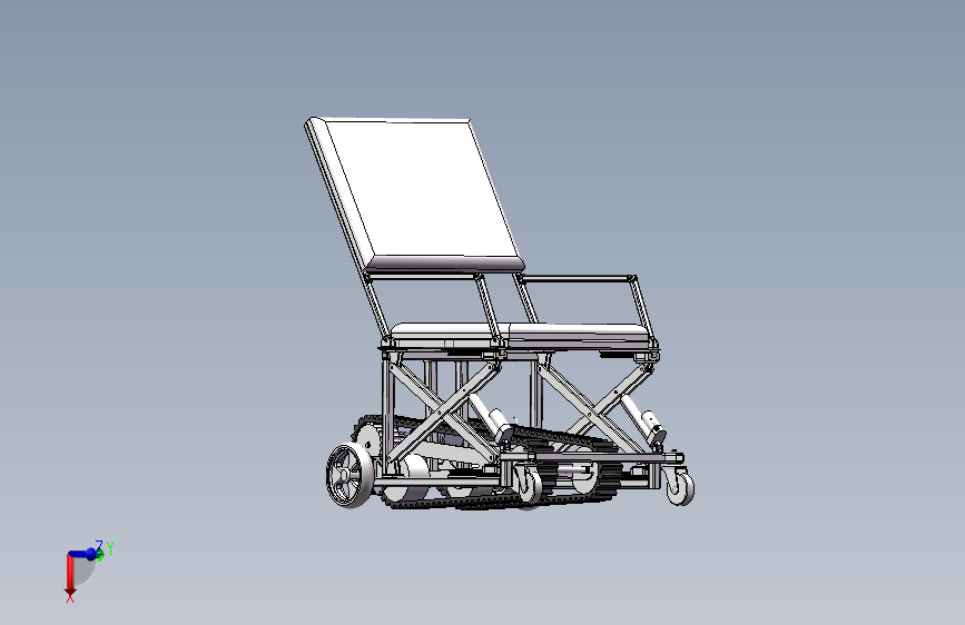 爬楼梯轮椅模型SW三维图纸=778940==500