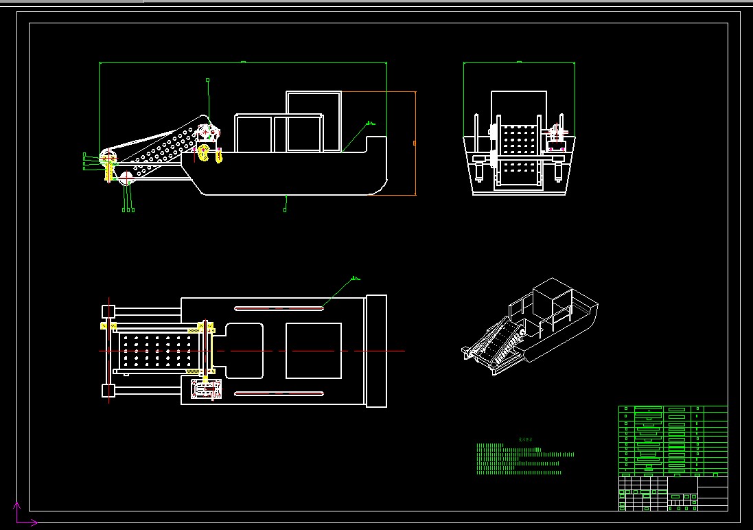 漂浮物智能打捞船三维sw2016和cad图纸1083309==150