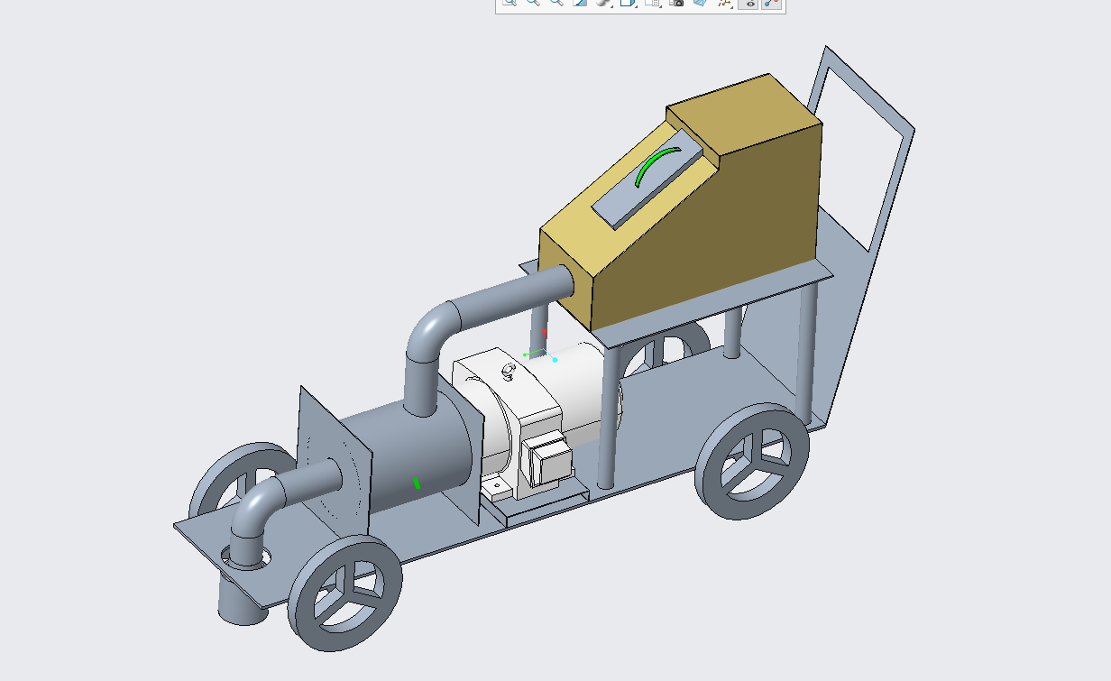 手扶式落叶收集机设计三维通用格式+截图==94838