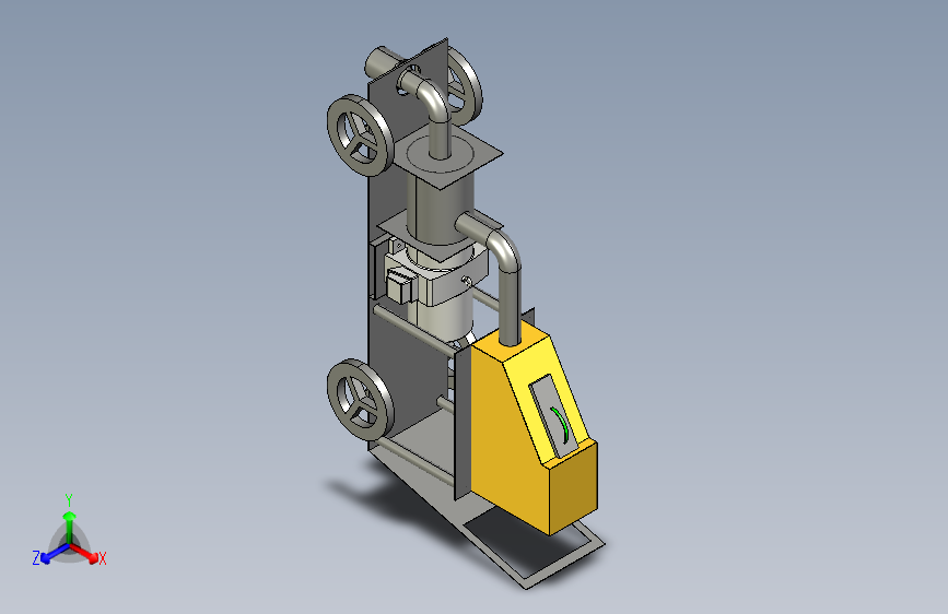 手扶式落叶收集机设计三维通用格式+截图==94838