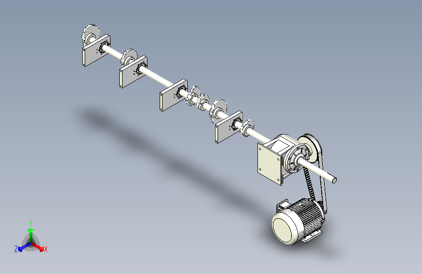 多工位同步传动轴系
