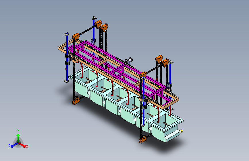 多槽同步升降式浸洗装置