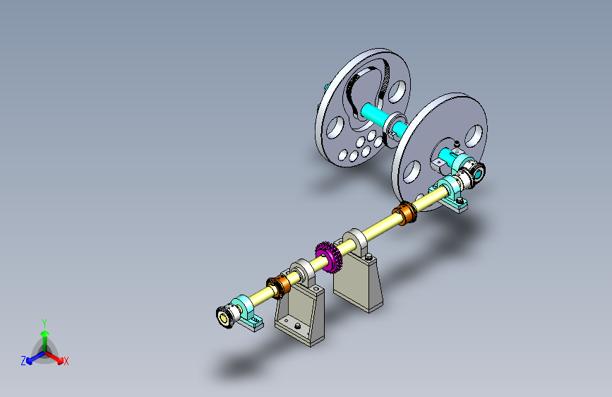 双轮同步传动轴组件