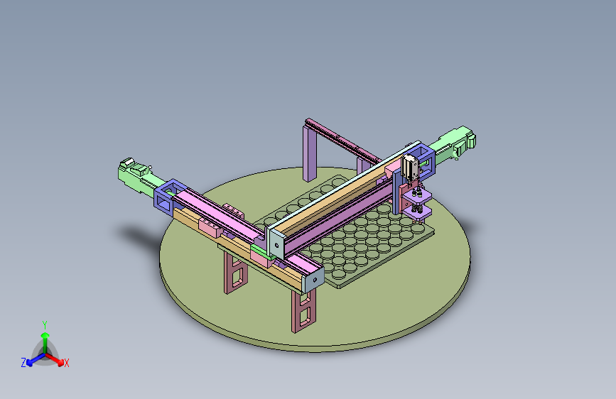 阵列物料双轴分拣移栽台