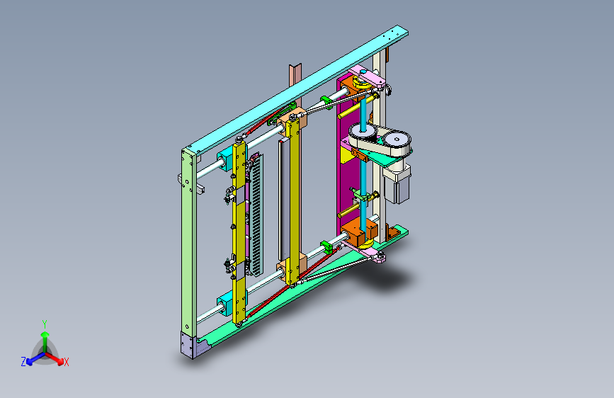 多组料带同步张紧输送架
