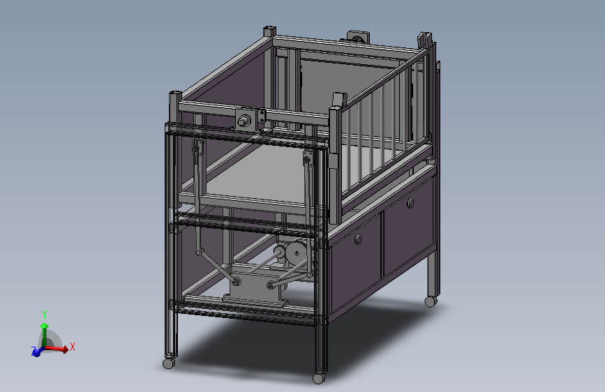 摇摇床设计三维SW模型=448765=250