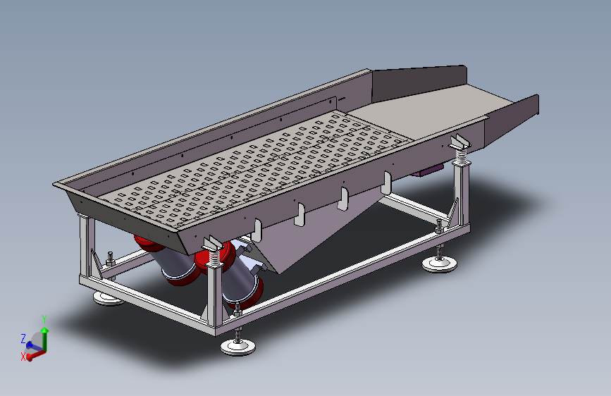 振动电机式振动筛三维SW模型1324148===100