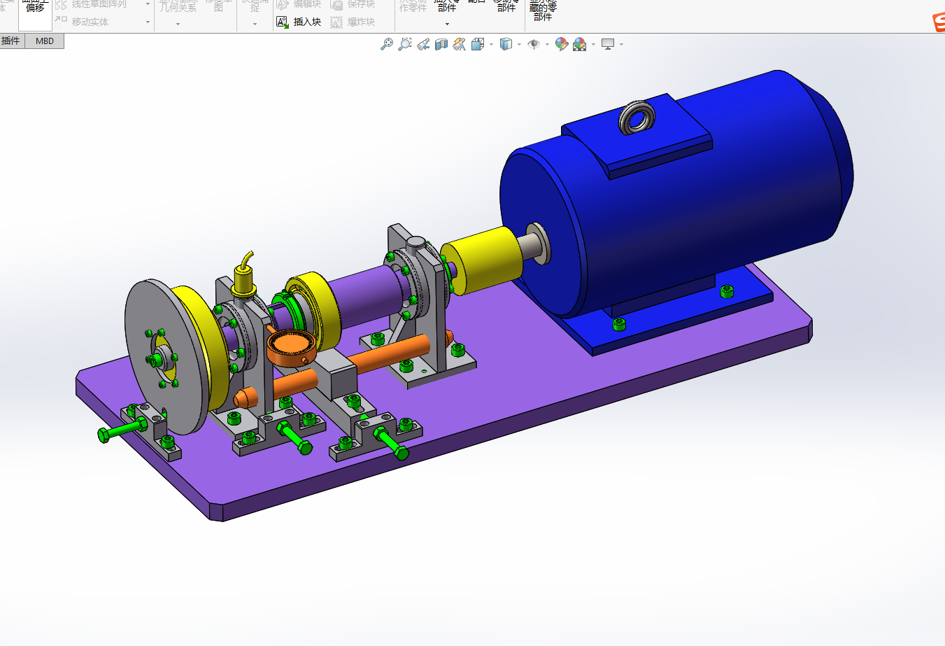 轴承检测试验平台1370834==通用格式三维+截图