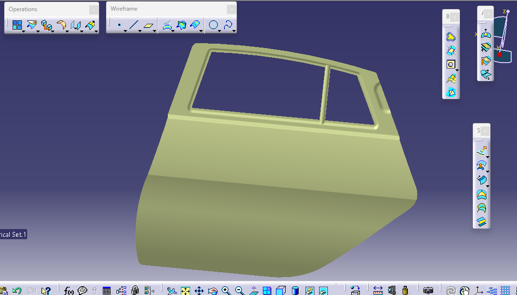 汽车车门内饰 - 概念表面设计