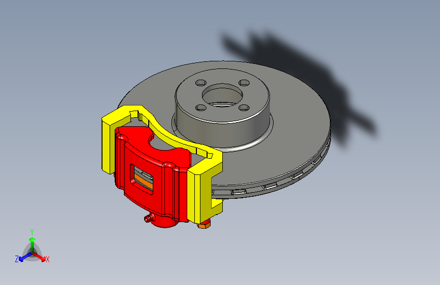汽车浮钳盘盘式制动器设计商务轿车三