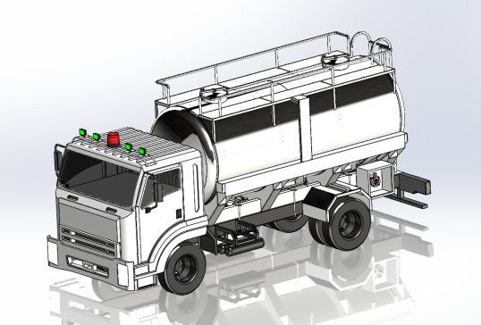 5000L奶罐车简易模型SW+STEP