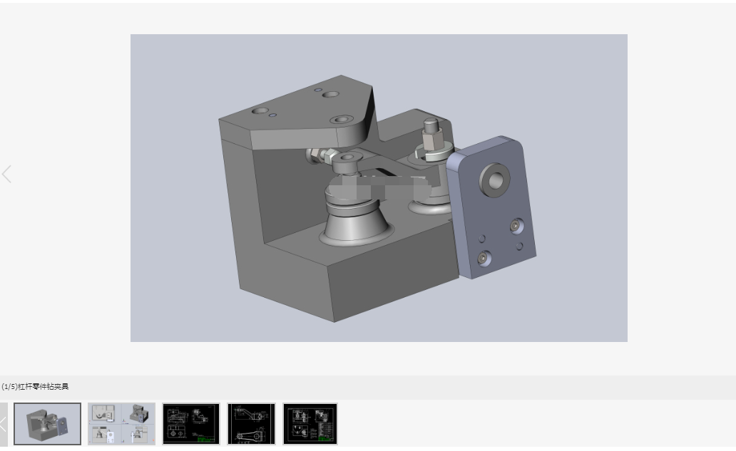 K266杠杆零件钻夹具装配+三维SW模型-杠杆臂中心距785 钻10孔及13孔