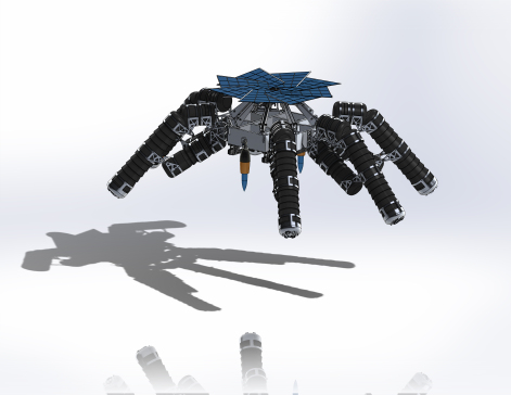 lunar八爪月球登陆器创新设计SW  STEP格式