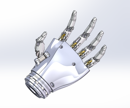 多关节假肢手掌结构SW  STEP格式