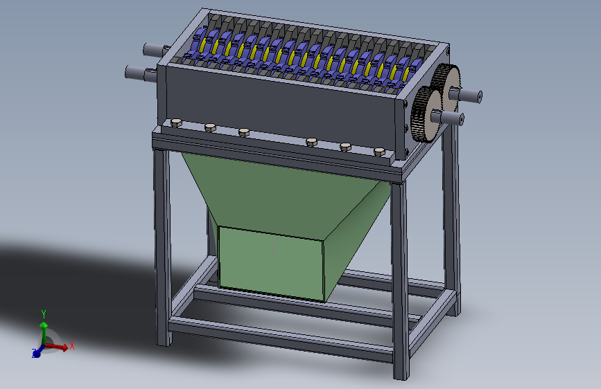 简易塑料粉碎机3D图纸 Solidworks设计
