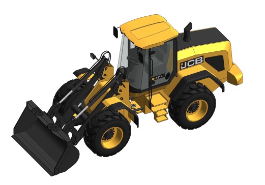 轮式装载机简易模型3D图纸 STEP格式
