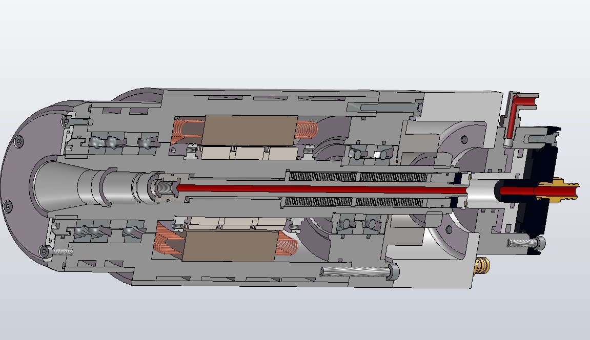 数控机床中心电主轴三维SW+CAD图