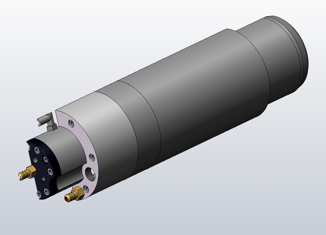 数控机床中心电主轴三维SW+CAD图