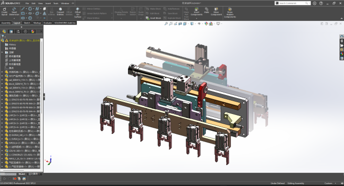 托盘上料结构3D图纸 Solidworks设计