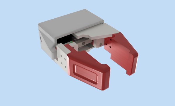 斜齿轮平行指夹爪