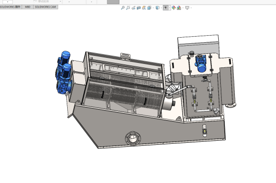 DL302叠螺污泥脱水机三维建模1055665