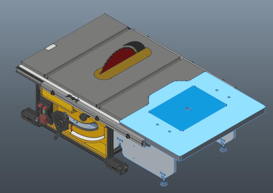 Dewalt台锯铣削工位底座