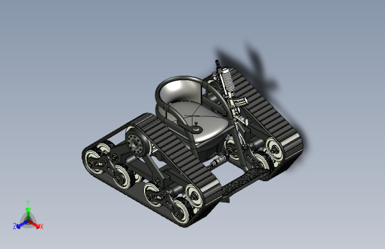 全地形履带驱动单座越野轮椅