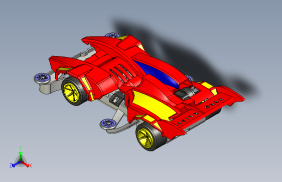 四驱车模型3D图