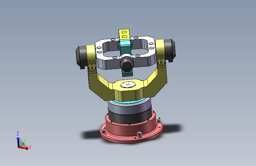 三自由度轴转台solidworks建模三维模型==1002495