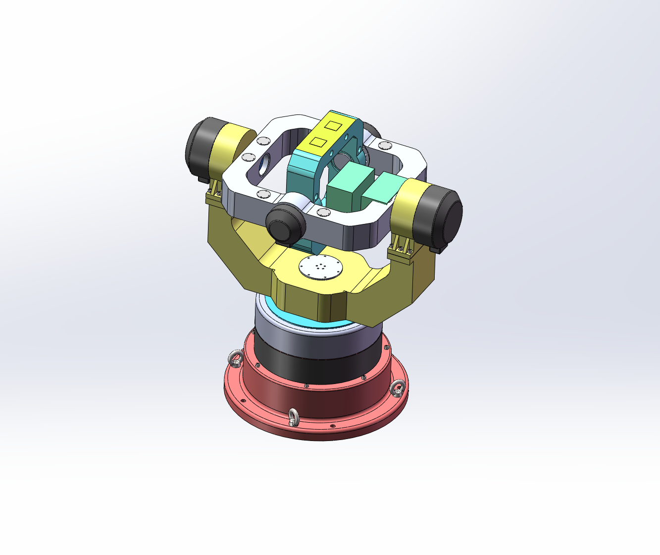 三自由度轴转台solidworks建模三维模型==1002495