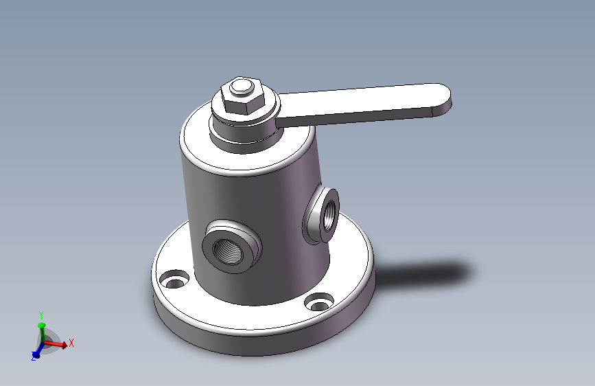 折角阀三维建模