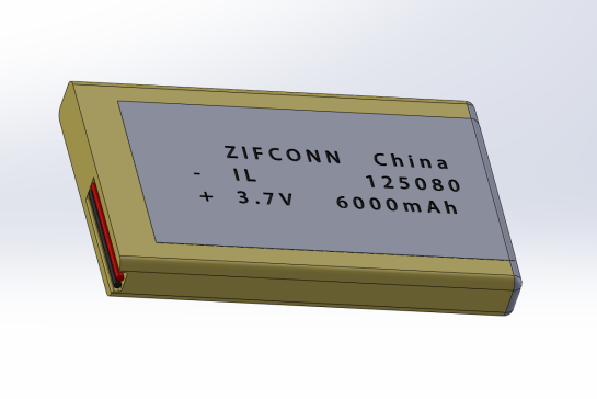 ZIFCONN 3.7V 6000mAh-IL 125080电源