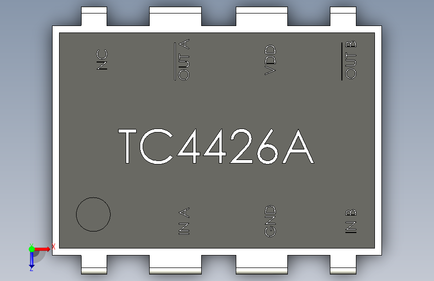 集成电路TC4426A 俯视图
