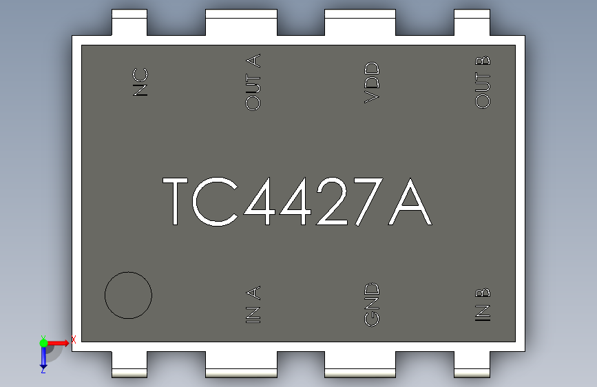 集成电路TC4427A 俯视图