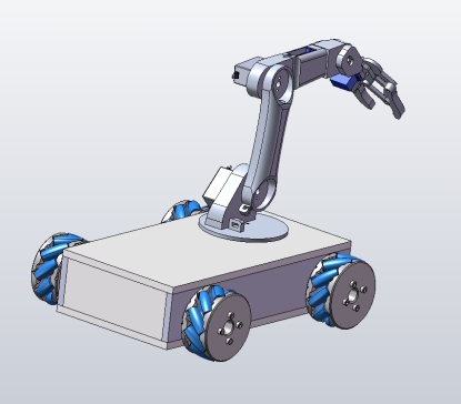 麦克纳姆车轮加机械手臂 1054983