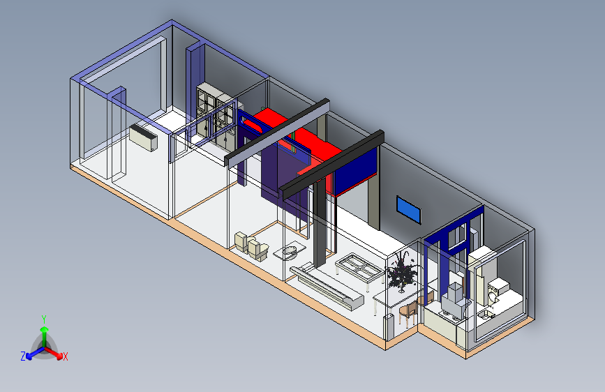 一个高层高房子的装修图带隔断和阁楼