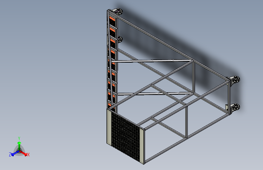 移动梯子平台inventor模型