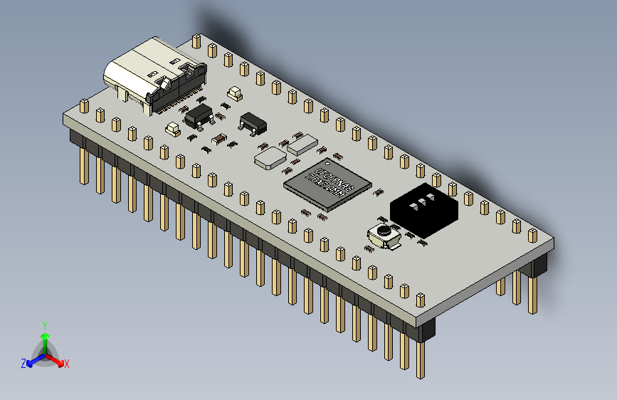 STM32迷你F401，带STM32F401CxUx，22引脚X 2，17.78毫米