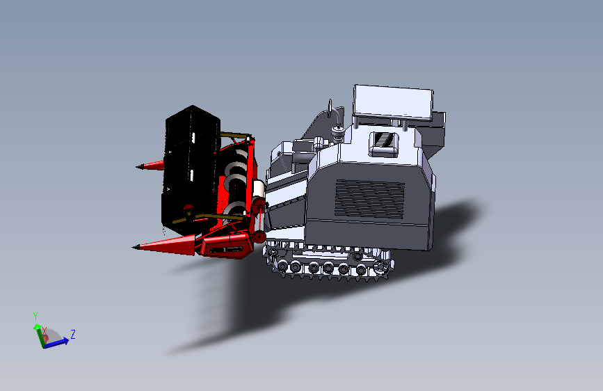 乘坐式小麦收割机设计（含CAD图纸、说明书、三维模型