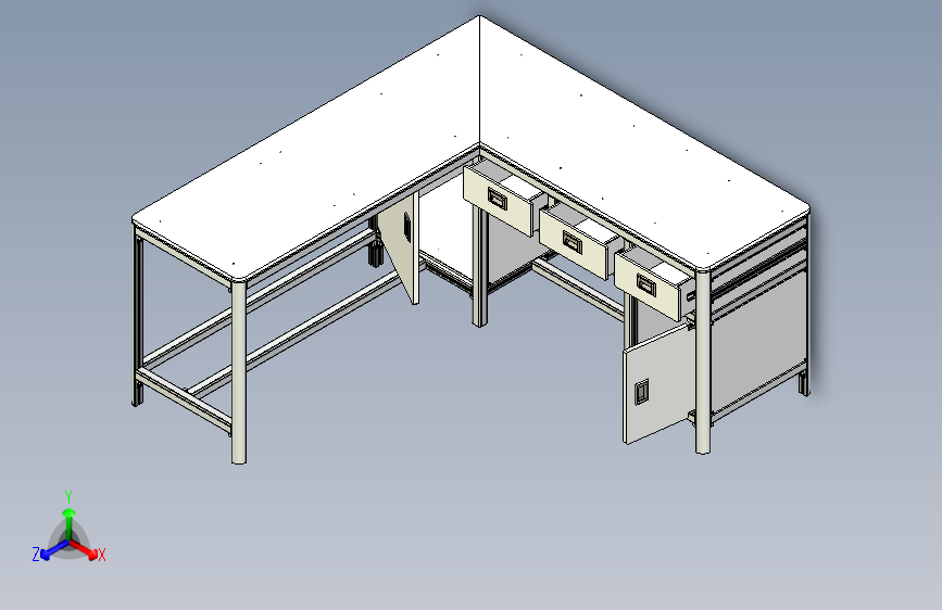 转角铝型材桌子