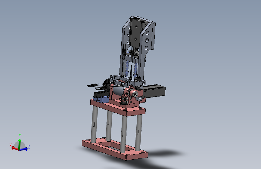 弹簧分料翻转机构