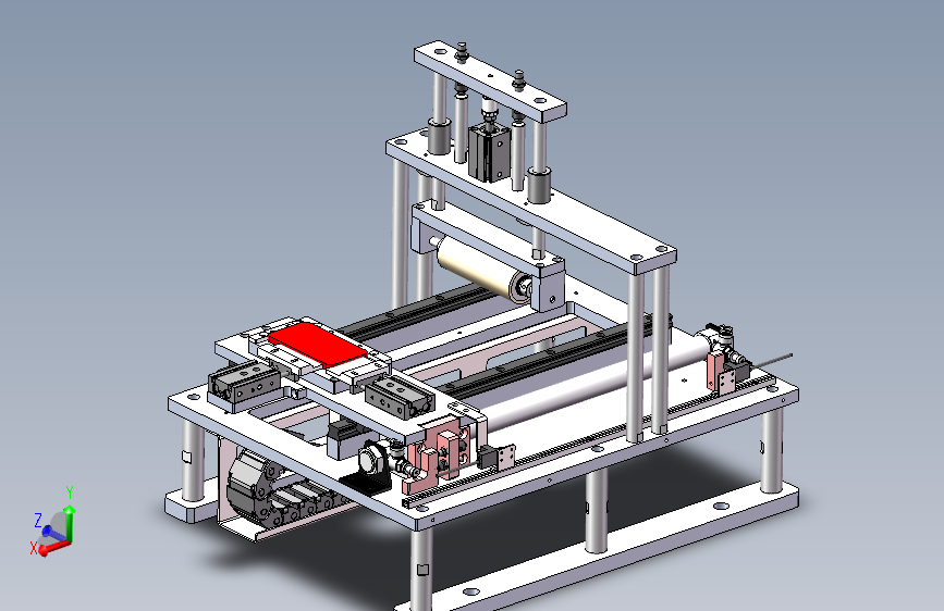 标纸涂覆压紧机构