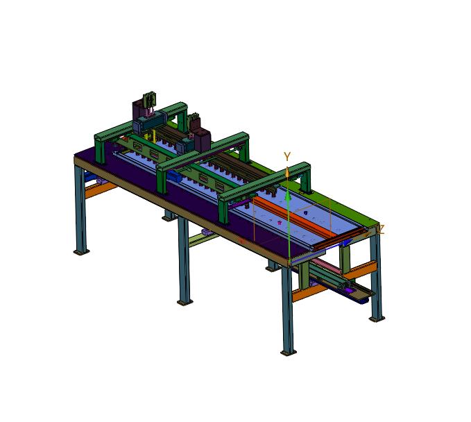 钢板居中放置的辅助装置
