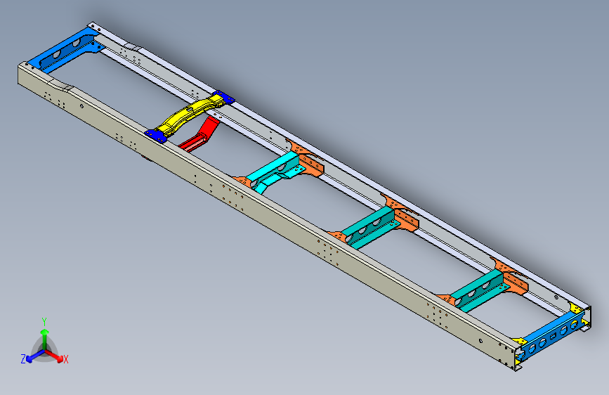 轻型卡车车架三维图-- 356306--160